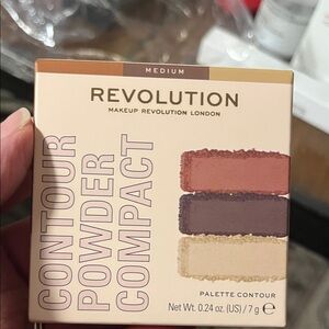 Makeup Revolution Contour Powder Compact - Brown, Purple, Cream